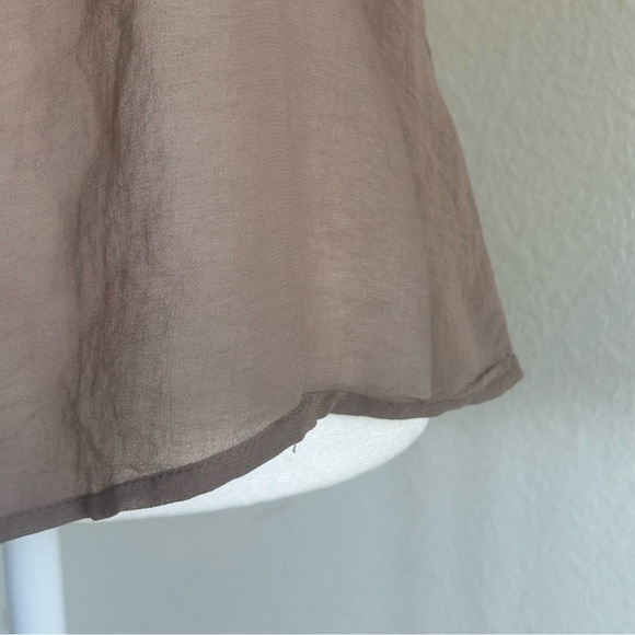 Brown Button Up Ruffle Cami - Picture 9 of 16